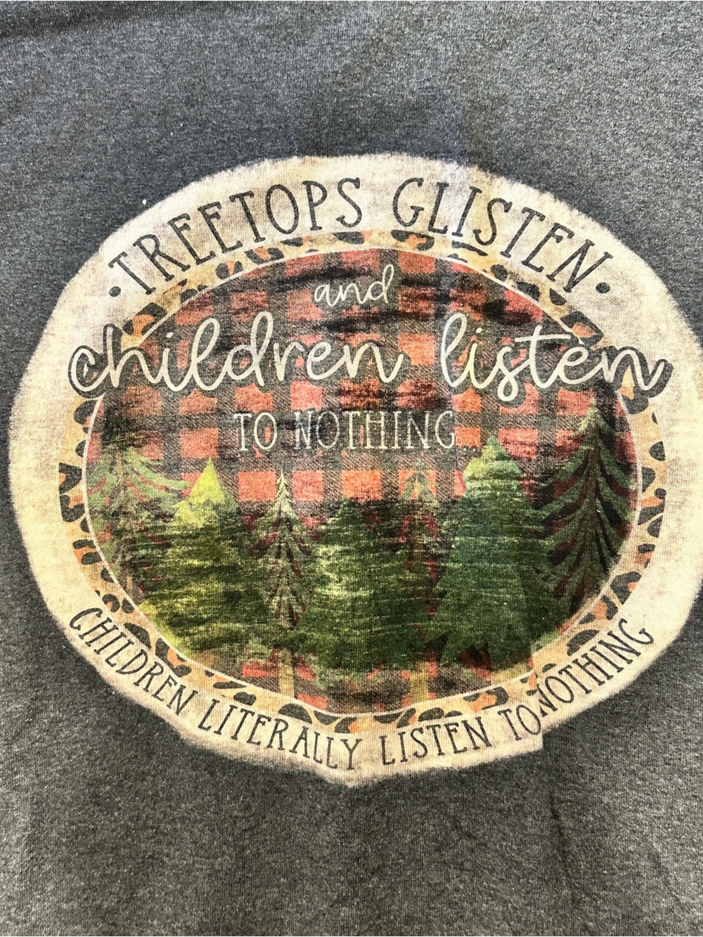 Women’s Christmas Tee- Treetops Glisten and Children Listen to Nothing